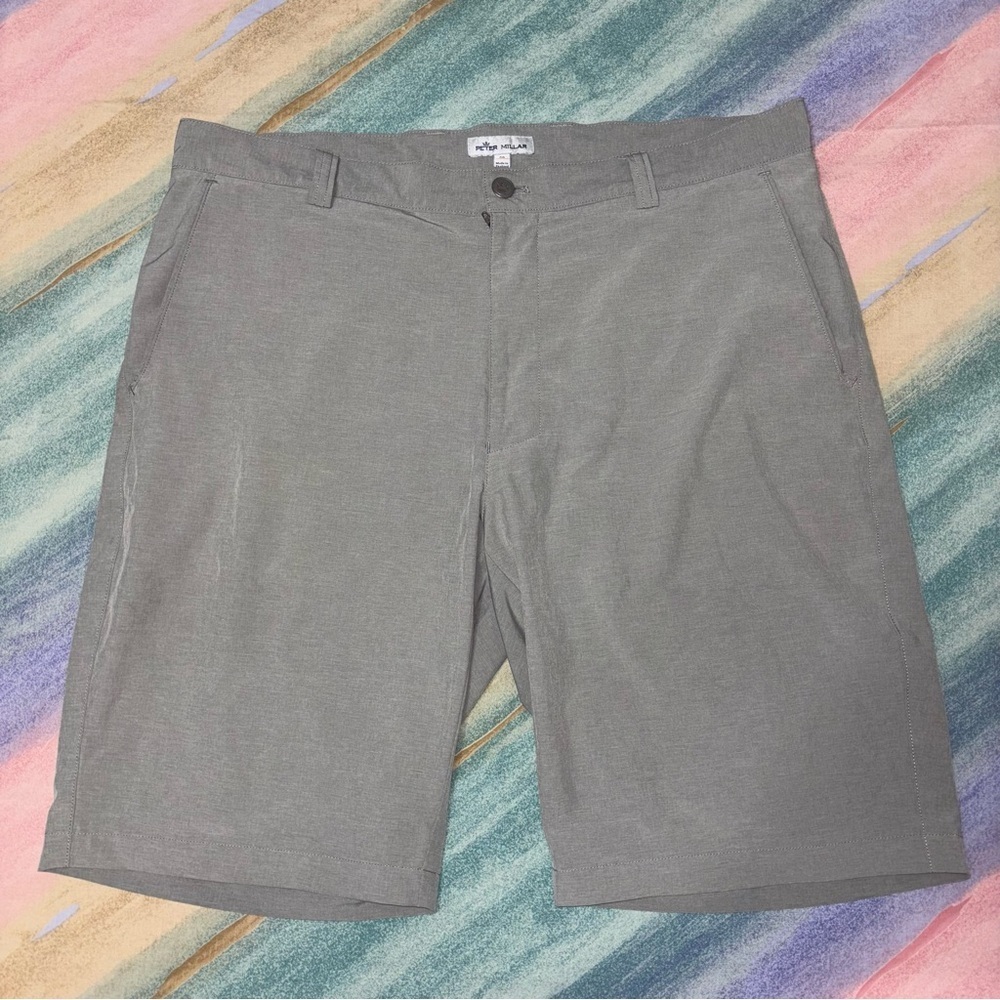 Peter Millar Shorts Mens size 36 Gray Golf Performance Stretch